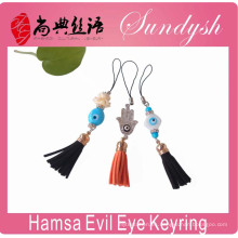 Hamsa Evil Eye Keyring Tassel Evil Eye Llavero accesorio mejor llavero